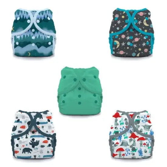 Thirsties | Duo Wrap Snap Reusable Diaper Cover Pack of 5 image {3}