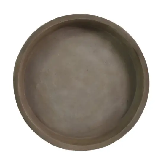 GDFStudio Hobson Outdoor Acacia Wood and Lightweight Concrete Side Table, Teak/Light Gray image {3}