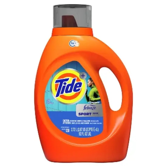 Tide Plus Febreze High Efficiency Liquid Laundry Detergent - Sport Active Fresh image {1}