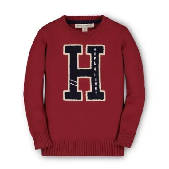 Hope & Henry Boys' Varsity Pullover Sweater, Infant image {6}