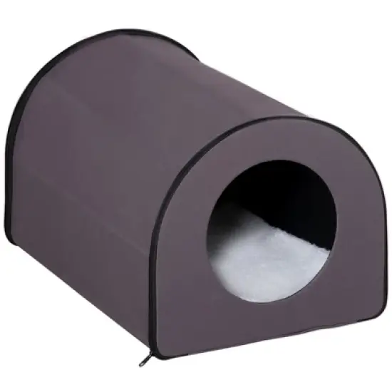 PawHut Dome Heated Cat House Portable and Waterproof Pet Shelter for Kitty in Winter image {8}