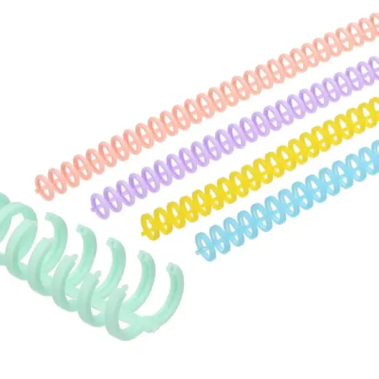 Unique Bargains Smooth Portable Plastic Rings Comb Binding Spines 50 Pcs image {4}