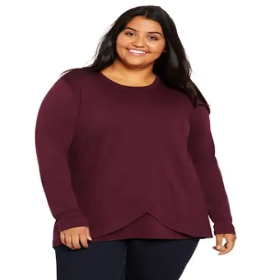 Plus Size Long Sleeve Nursing Tee | Motherhood Maternity image {7}