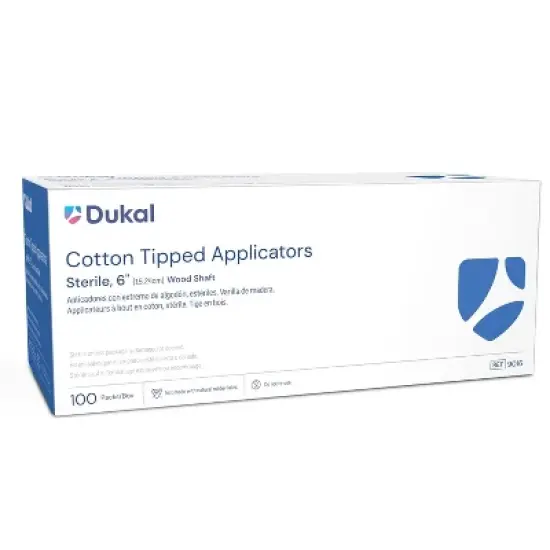 Dukal Cotton Tip Sterile Applicator 6" 100 Ct, image {2}