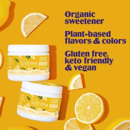 Ultima Replenisher Daily Hydration Electrolyte Drink Mix - Lemonade - 30 Servings - 3.9oz image {6}