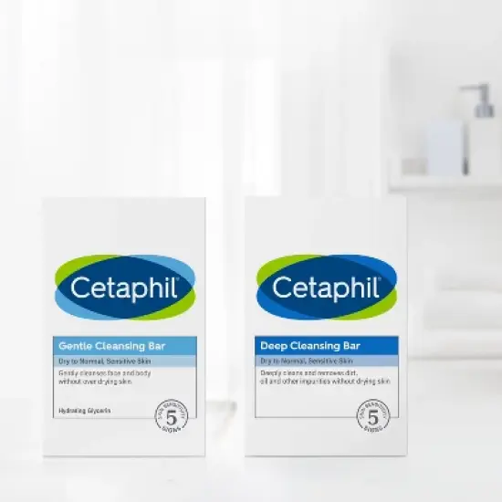 Cetaphil Deep Cleansing Skin Bar Soap - 3pk - 4.5oz each image {1}