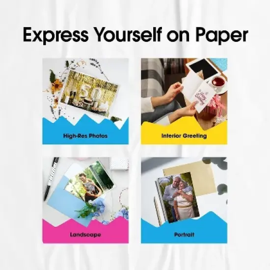 PPD Glossy Printable Greeting Cards with Envelopes 5.5x8.5" 10 sheets 240 gsm for Inkjet Printers image {3}