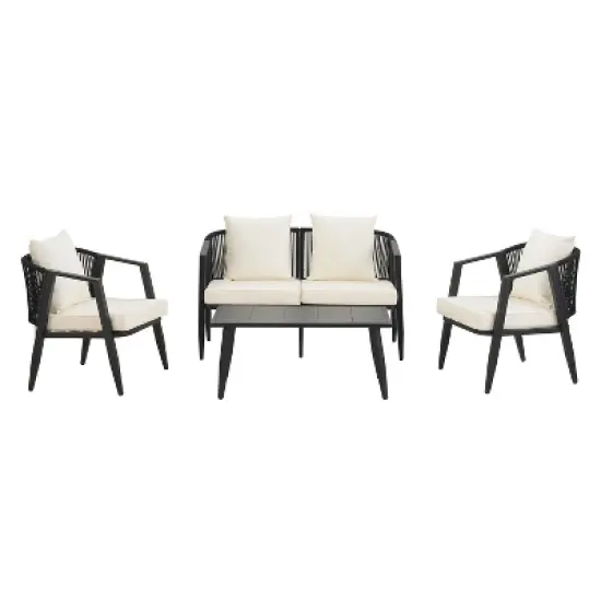 FIONECA U_STYLE Outdoor Seating Set &uml;C Durable & Comfortable Patio Furniture for Patios, Lawns, and Poolside image {3}