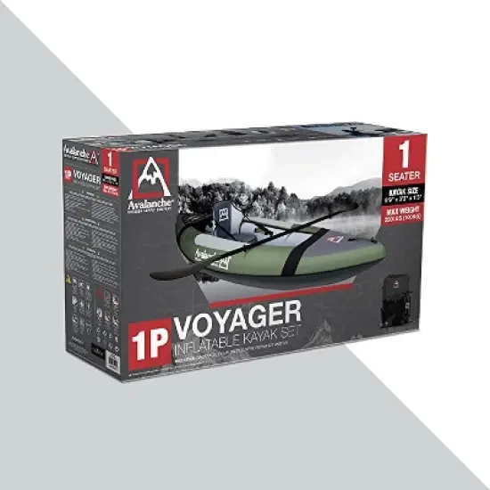 Avalanche Voyager 1P Inflatable Kayak Set - Green image {6}