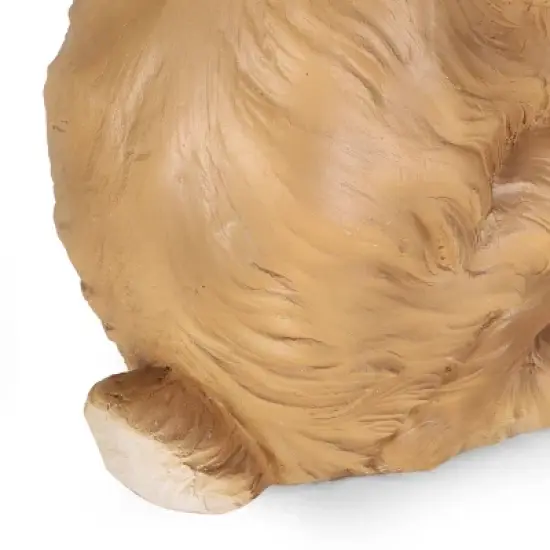 Christopher Knight Home 16" Wide Tooke Concrete Outdoor Novelty Rabbit Planter White/Brown image {10}