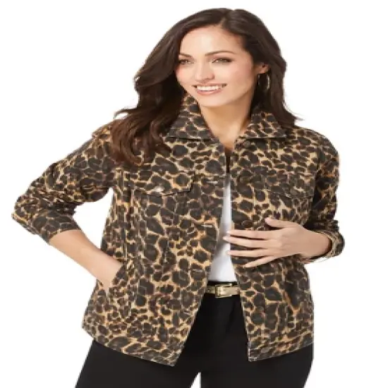 Jessica London Women&rsquo;s Plus Size Classic Cotton Denim Jacket image {15}