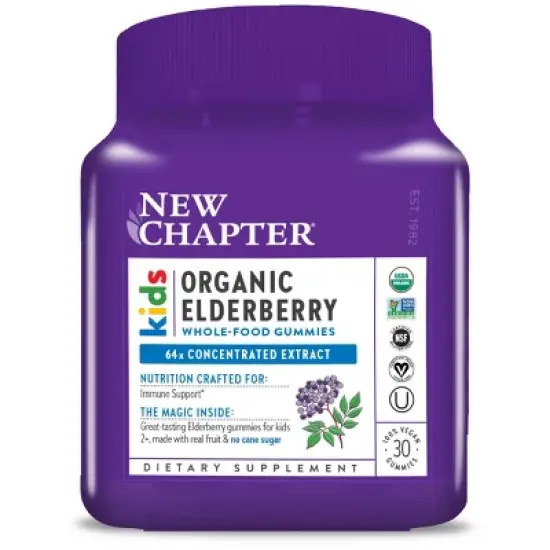 New Chapter Kids' for Immune Support Organic  Elderberry Vegan Gummies - 30ct image {7}