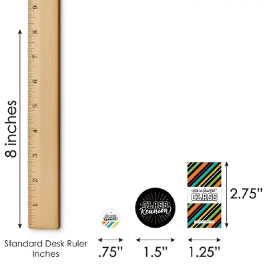 Big Dot of Happiness Still Got Class - High School Reunion Party Candy Favor Sticker Kit - 304 Pieces image {5}