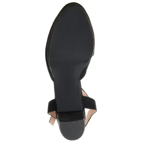 Journee Collection Womens Roslynn Almond Toe High Block Heel Pumps image {4}