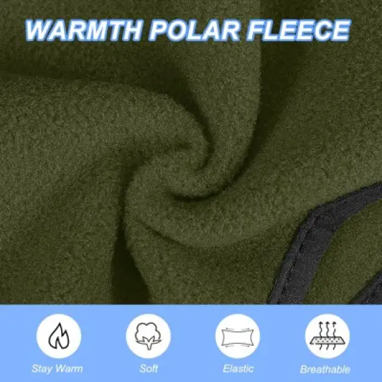 Unique Bargains Stretchy Winter Running Sweatband with Button Ear Warmer Headband image {2}