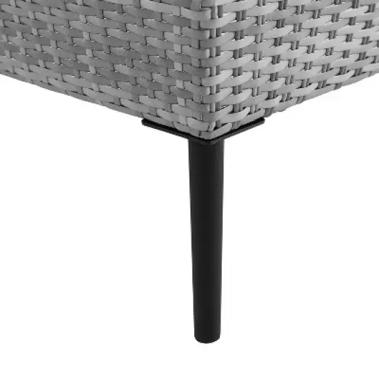 2pc Richland Outdoor Patio Loveseat and Coffee Table Set - Gray - Crosley image {8}