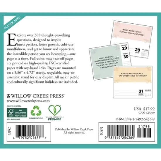 Willow Creek Press 2026 One Question A Day Box Calendar image {1}