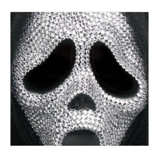 Fun World Ghostface Adult Bling Mask Silver OSFM image {1}