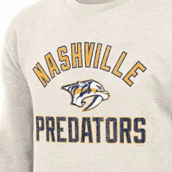 NHL Nashville Predators Men's Long Sleeve Oat Crew Neck Fleece image {2}