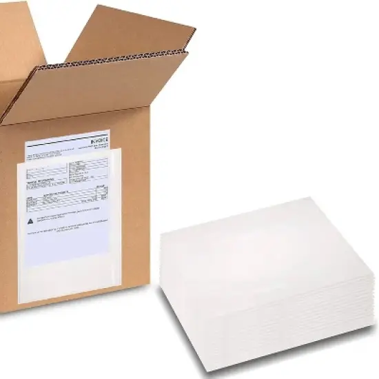 PSBM 1000 4.5" x 5.5" Clear Packing List Envelopes No Print for Shipping image {9}