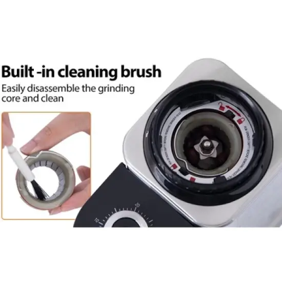 Aromaster Burr Coffee Grinder, Coffee Bean Grinder,Stainless Steel Coffee Grinder Electric,48 Grind Settings image {9}