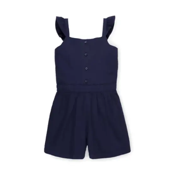 Hope & Henry Girls' Flutter Button Front Romper, Kids image {7}
