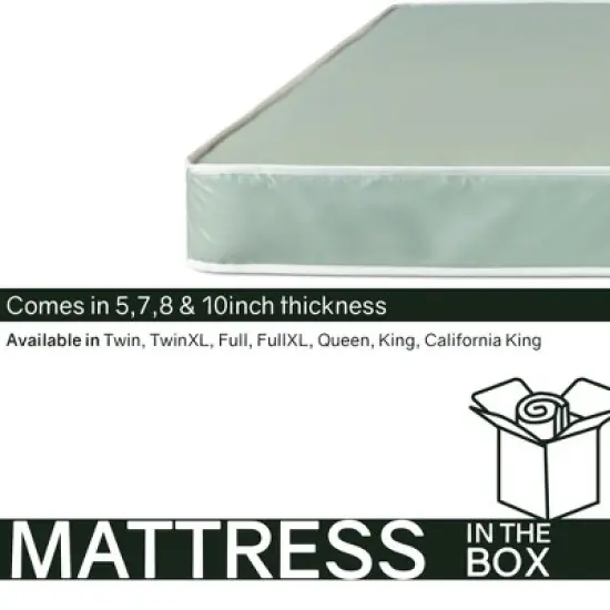 Continental Sleep, 7-Inch Vinyl Tight Top Double Sided Medium Firm Waterproof Mattress,
 image {6}