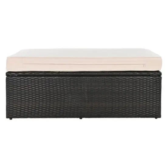 Whisen Outdoor Rattan Daybed, Patio Loveseat Sofa with Bench Lounge and Cushions image {9}