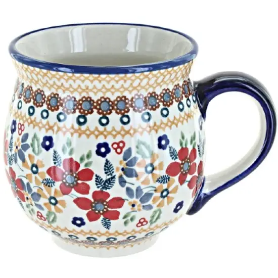Blue Rose Polish Pottery K068 Manufaktura Large Bubble Mug image {11}