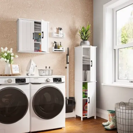 2pk Kids' 10" Floating Wall Mount Bookshelf Set White - RiverRidge Home image {13}