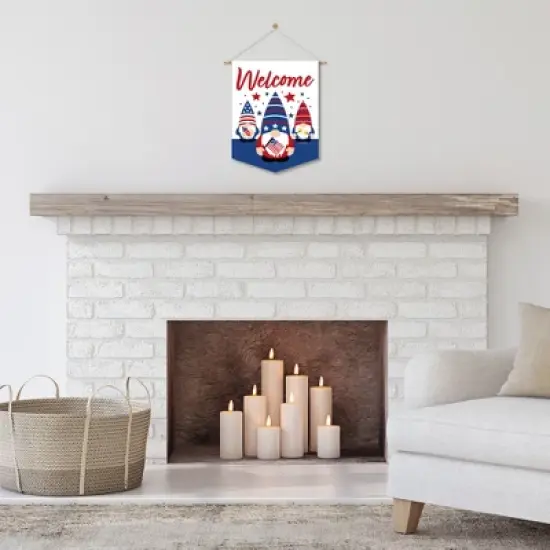 Big Dot of Happiness Patriotic Gnomes - Outdoor Home Decorations - Double-Sided Holiday Gnome Party Garden Flag - 12 x 15.25 inches image {6}