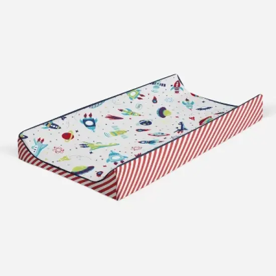 Bacati - Space Multicolor Boys Cotton Changing Pad Cover image {6}