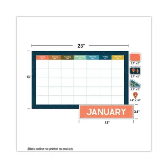 Carson-Dellosa Education Calendar Bulletin Board Set, Let's Expolore, 123 Pieces image {2}