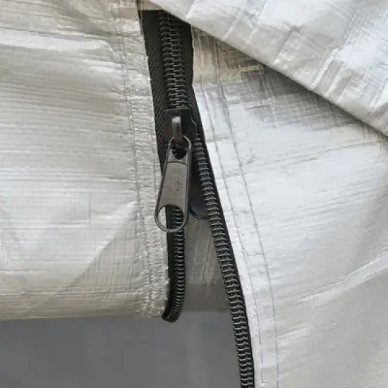 MOEPISY 6ft x 8ft Carport Portable Garage, Heavy Duty Storage Tent, Patio Storage Shelter w/ Anti-UV PE Cover image {4}