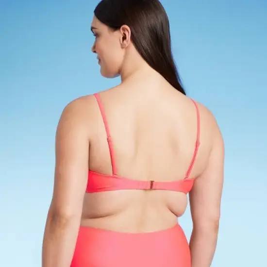 Women's Lace-Up Bralette Bikini Top - Shade & Shore&trade; Pink image {4}