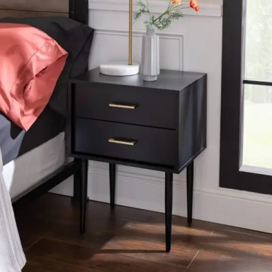 Ora Mid-Century Modern 2 Drawer Nightstand - Saracina Home image {6}