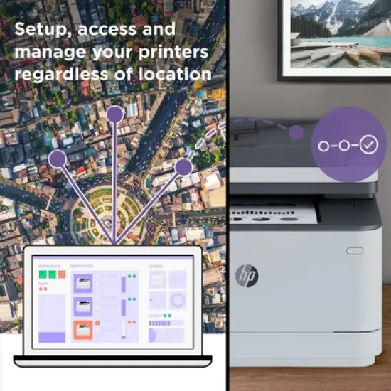 HP LaserJet Pro 3001dw Laser Printer, Black And White Mobile Print Up to 50,000 image {5}