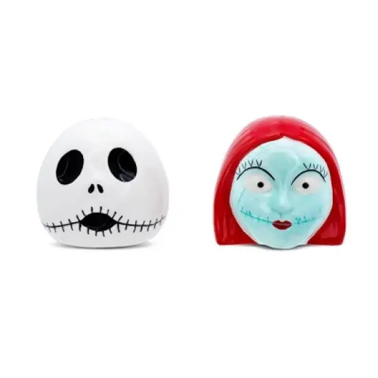 Silver Buffalo Disney The Nightmare Before Christmas Jack and Sally Salt and Pepper Shaker Set image {9}