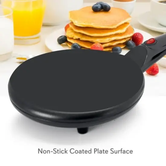 NutriChef Electric Griddle Crepe Maker - Nonstick Pan Cooktop with Automatic Temperature Control & Plug-in Operation for Kitchen & Countertop. image {2}