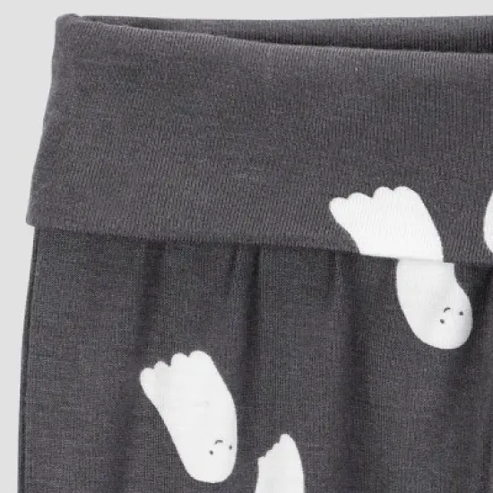 Carter's Just One You&reg; Baby 2pc Halloween Ghosts Comfy Soft Top & Bottom Set - Dark Gray image {5}