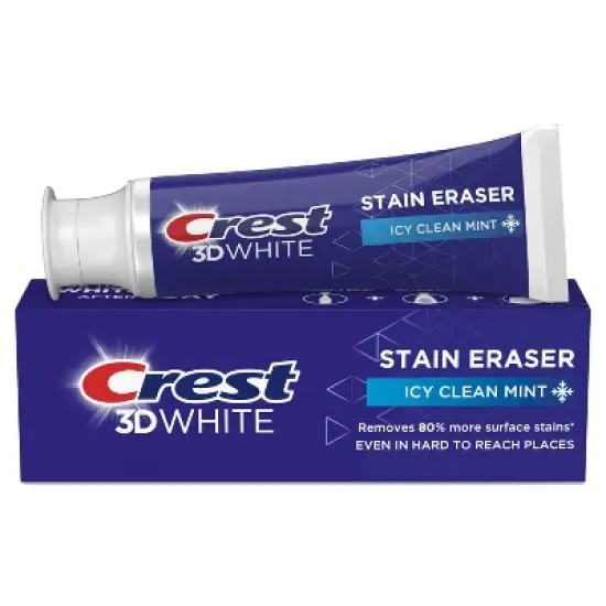 Crest 3D White Stain Eraser Toothpaste Icy Clean Mint - 3.8oz image {10}