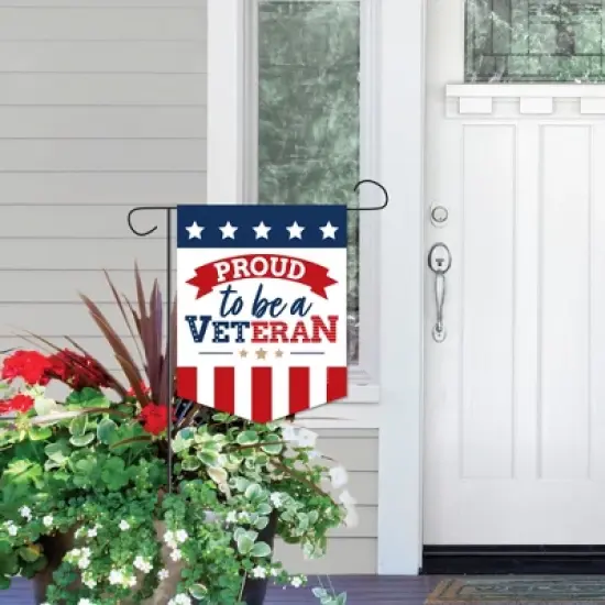 Big Dot of Happiness Happy Veterans Day - Outdoor Home Decorations - Double-Sided Patriotic Garden Flag - 12 x 15.25 inches image {5}