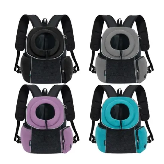 PetAmi Dog Front Carrier Backpack, Ventilated Adjustable Pet Cat Puppy, Hiking Camping Chest Travel Carrying Bag image {6}