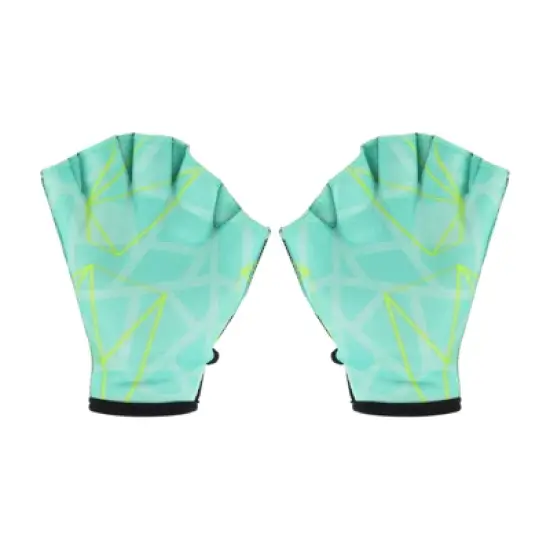 Unique Bargains Swimming Diving Resistance Webbed Training Printing Aquatic Gloves 1 Pair image {4}