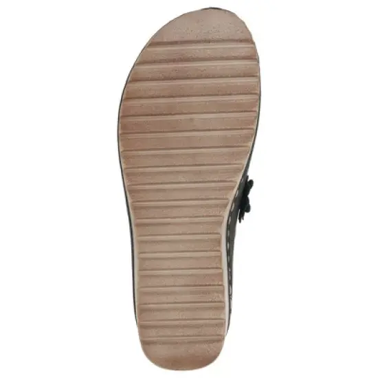 GC Shoes Krista Perforated Flower Slide Wedge Mule image {4}