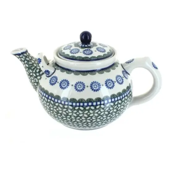 Blue Rose Polish Pottery 444 Ceramika Artystyczna Large Teapot image {9}