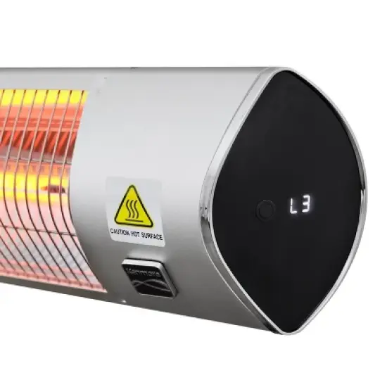 Kenmore Carbon Infrared 1500W Wall-Mounted Patio Heater with Remote Silver image {7}