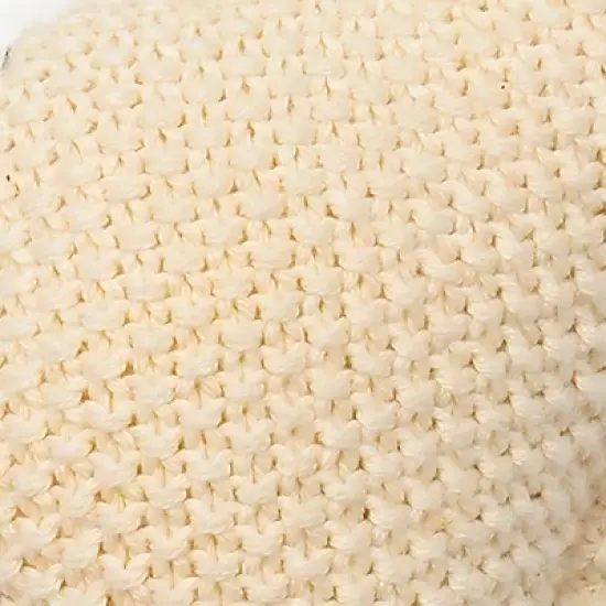 INFURNIC Baby and Toddler Learning Toys Ultra Soft Handmade Organic Cotton Knitted Seahorse Plush for Cozy Decor, Off White, 16"*10"*1" image {3}