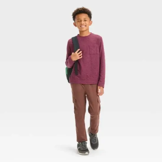 Boys' Long Sleeve Textured Raglan T-Shirt - Cat & Jack&trade; image {2}