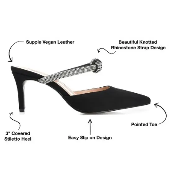 Journee Collection Womens Lunna Mules Mid Stiletto Pointed Toe Pumps image {7}